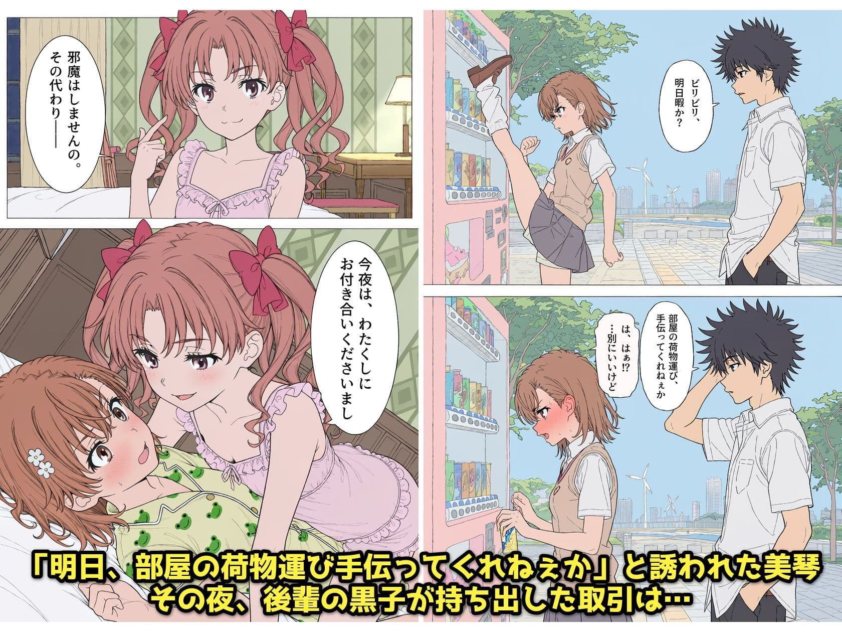 【漫画】とある美琴の羞恥体験 〜後輩と、あいつと、女王と〜 サンプル1