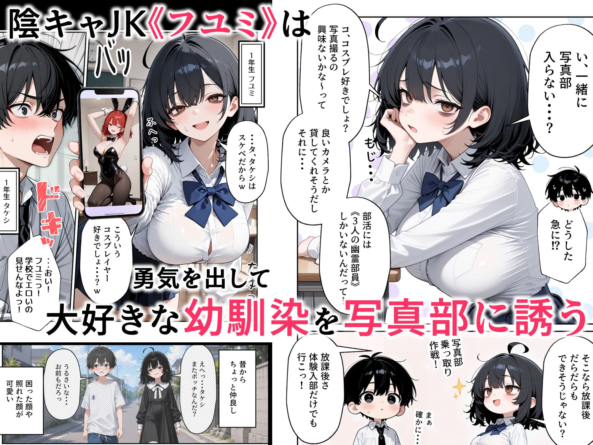 ハメ撮り好きなJ◯たちとハーレムSEXした話 サンプル1