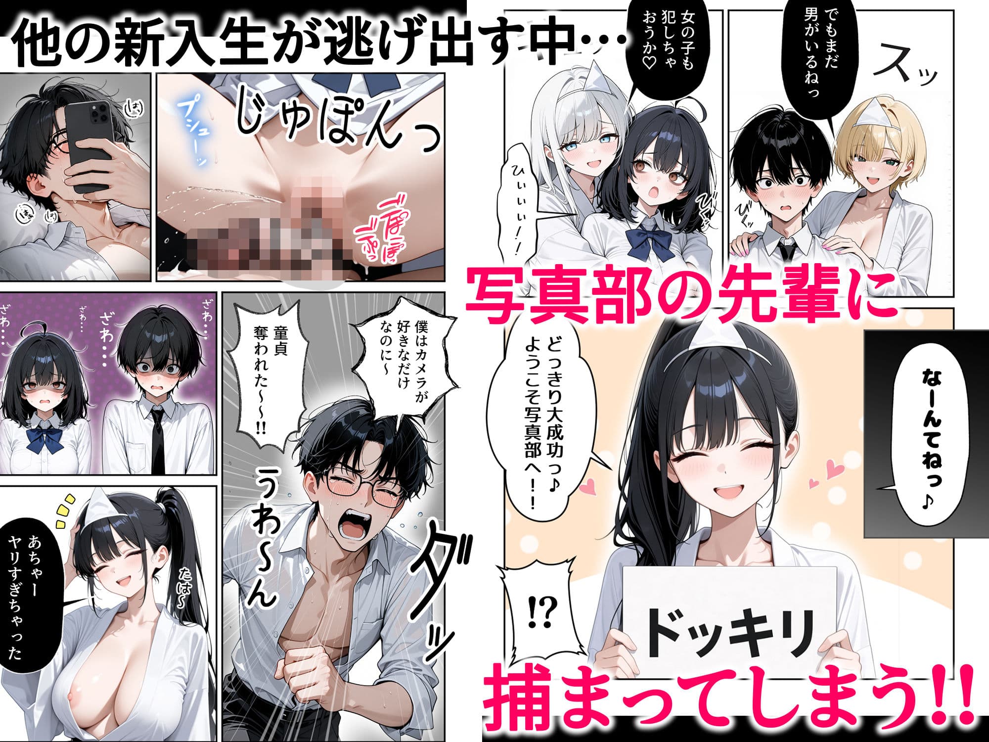 ハメ撮り好きなJ◯たちとハーレムSEXした話 サンプル3