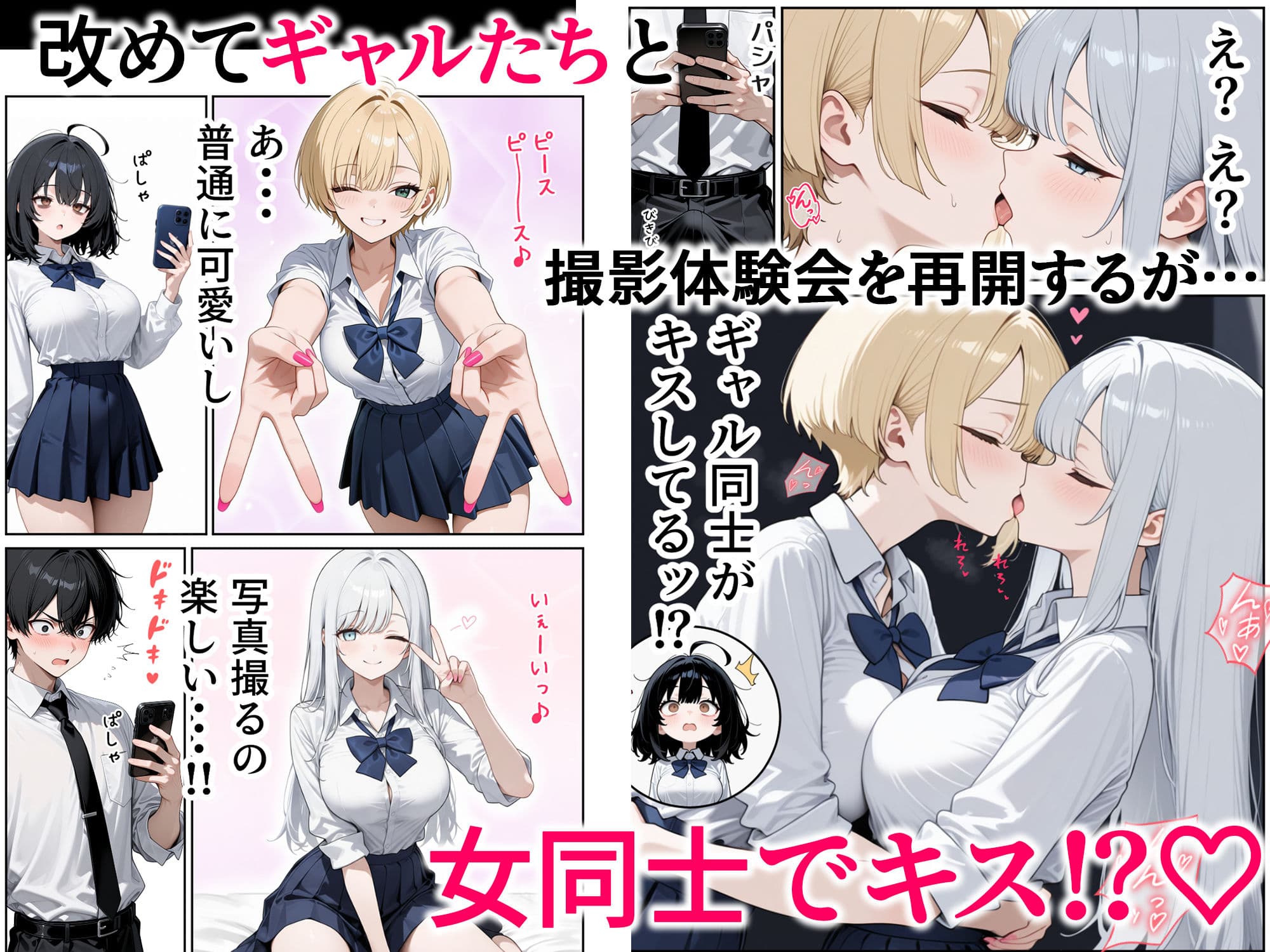 ハメ撮り好きなJ◯たちとハーレムSEXした話 サンプル5