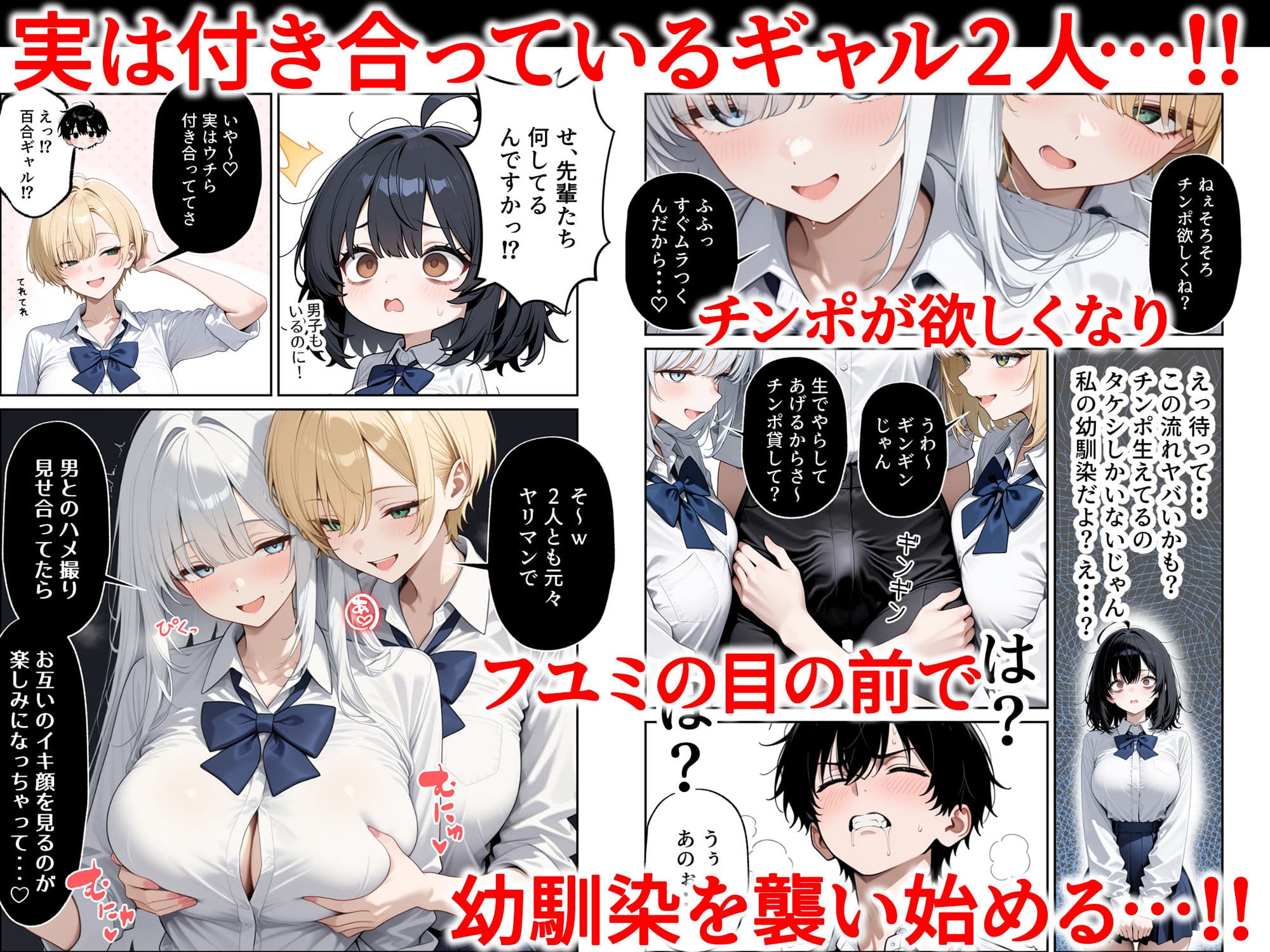 ハメ撮り好きなJ◯たちとハーレムSEXした話 サンプル6