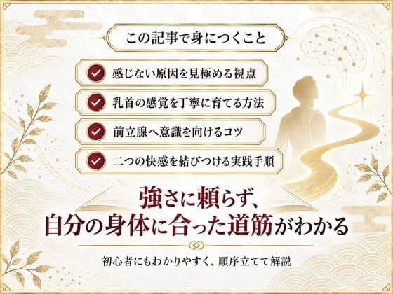 前立腺マッサージ器 挿れるだけでは気持ちよくなれない 乳首と前立腺を結びメスイキできる身体へ導く 究極快楽メスイキを発動させるための「乳首と前立腺快楽の繋げ方」 サンプル4