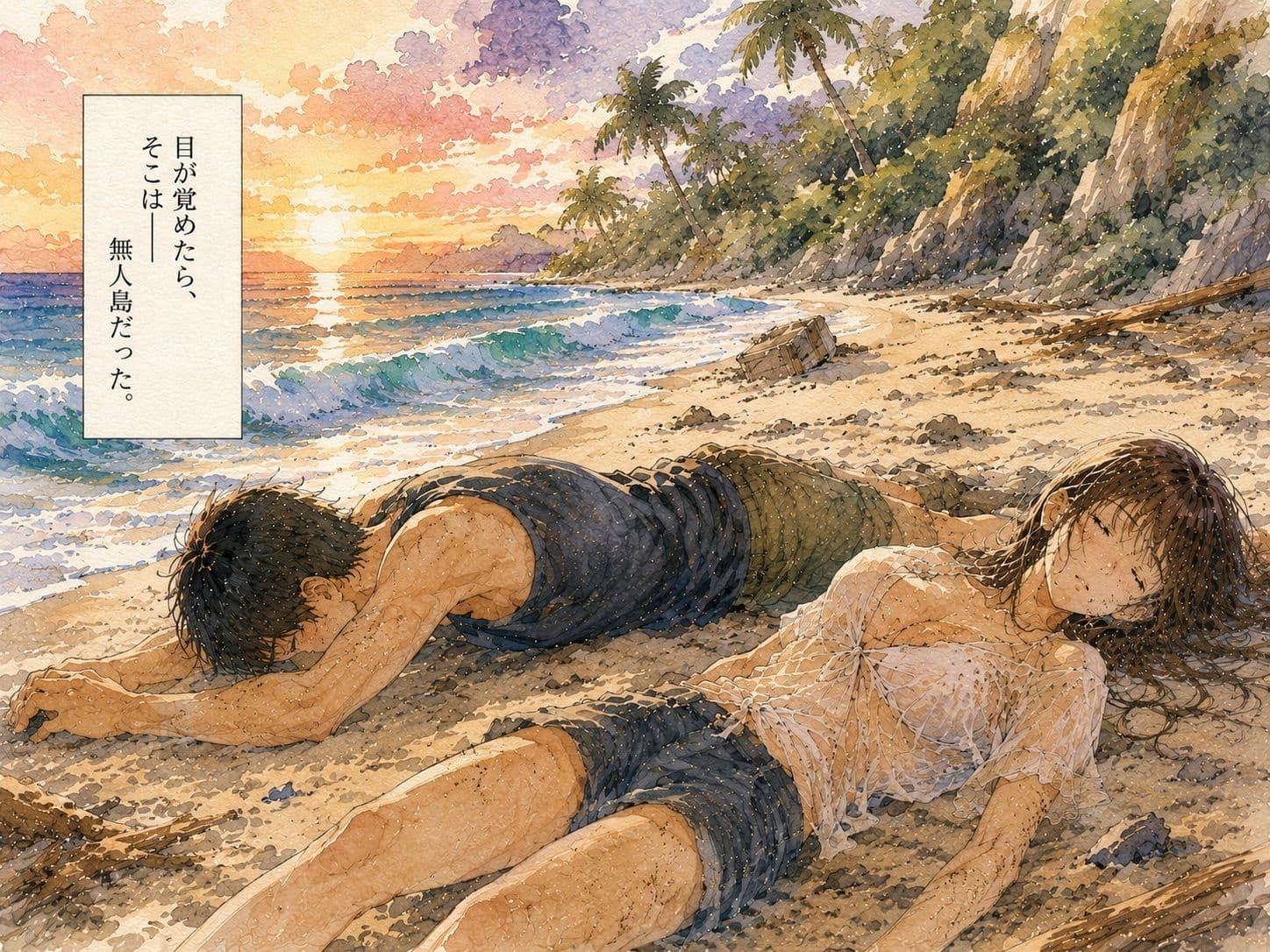 無人島で幼馴染と二人きり。 〜助けが来ないなら、もう我慢できない〜 サンプル1