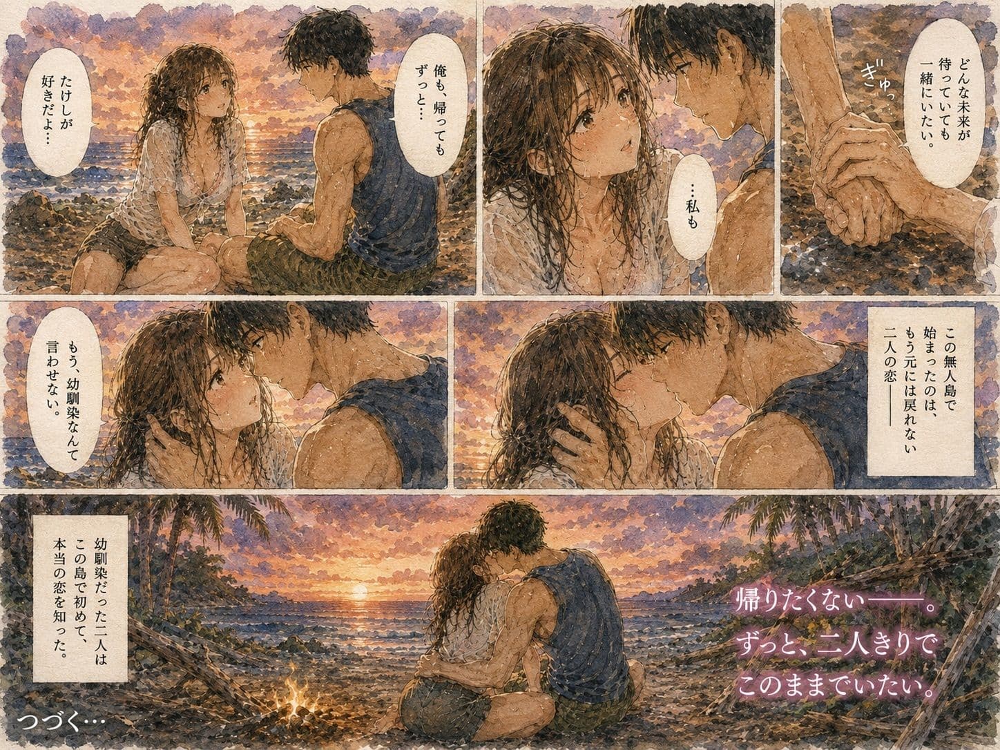 無人島で幼馴染と二人きり。 〜助けが来ないなら、もう我慢できない〜 サンプル5