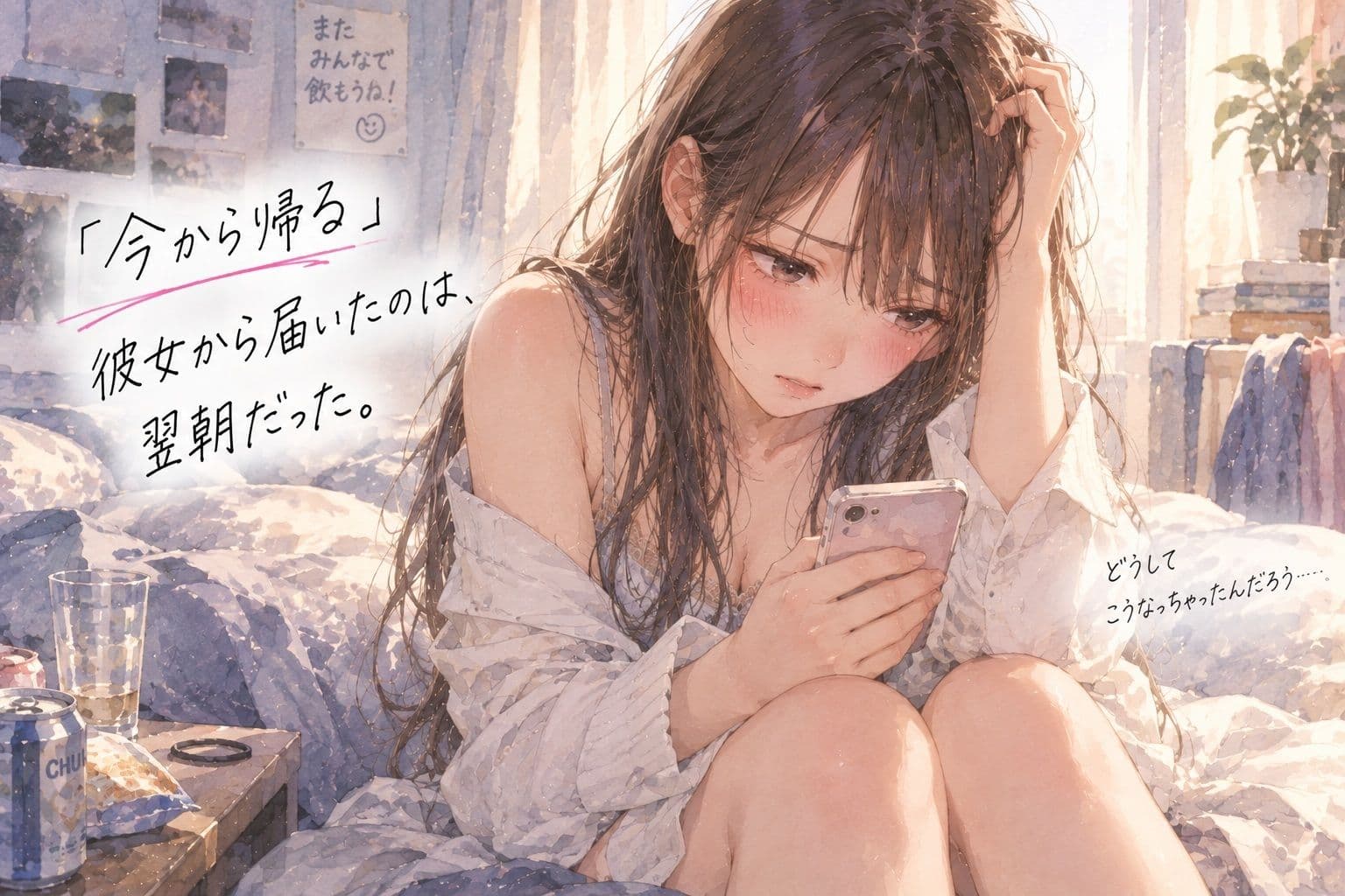 『大学の宅飲みで、彼女を先輩に寝取られた。』 サンプル2
