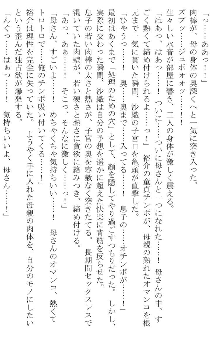 息子に堕ちた母  愛液と精液にまみれて何度も潮を吹く終わりなき母子相姦の記録 サンプル2
