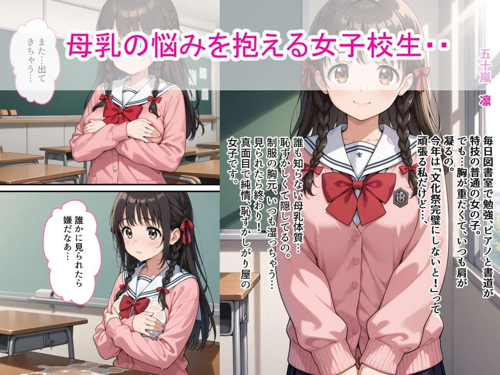 【高画質版】母乳女子校生が男子生徒に弱みを握られ中出し絶頂した話 サンプル1