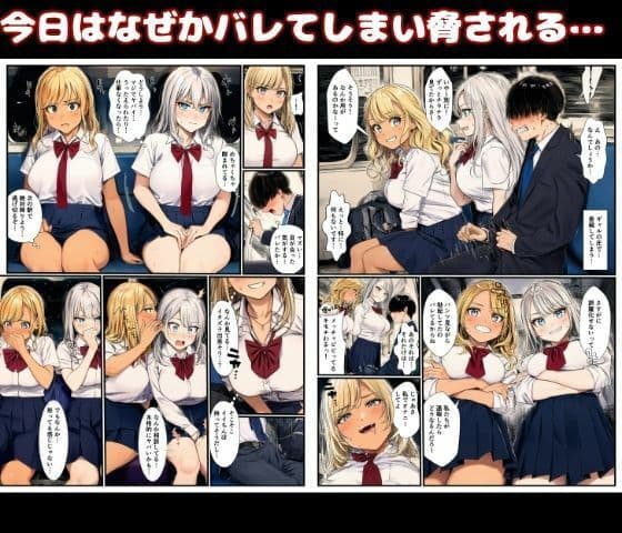 巨乳ギャルたちにお仕置きSEXされる！電車内で誘惑されて中出し快楽堕ち サンプル2