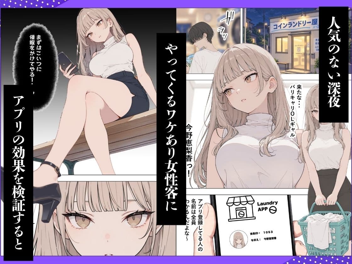 催●NTR 深夜のコインランドリーでギャル達を俺専用オナホに サンプル2