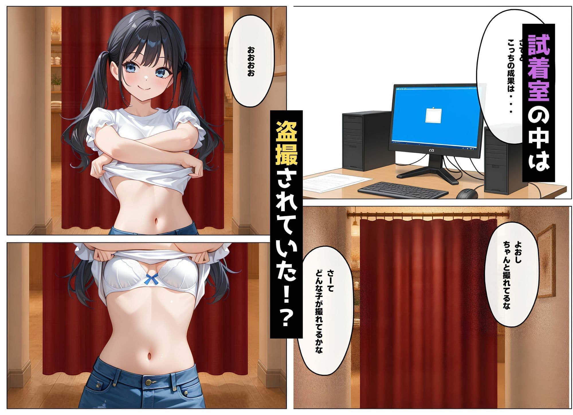 水着を買いに来た2人が盗撮される話 サンプル3