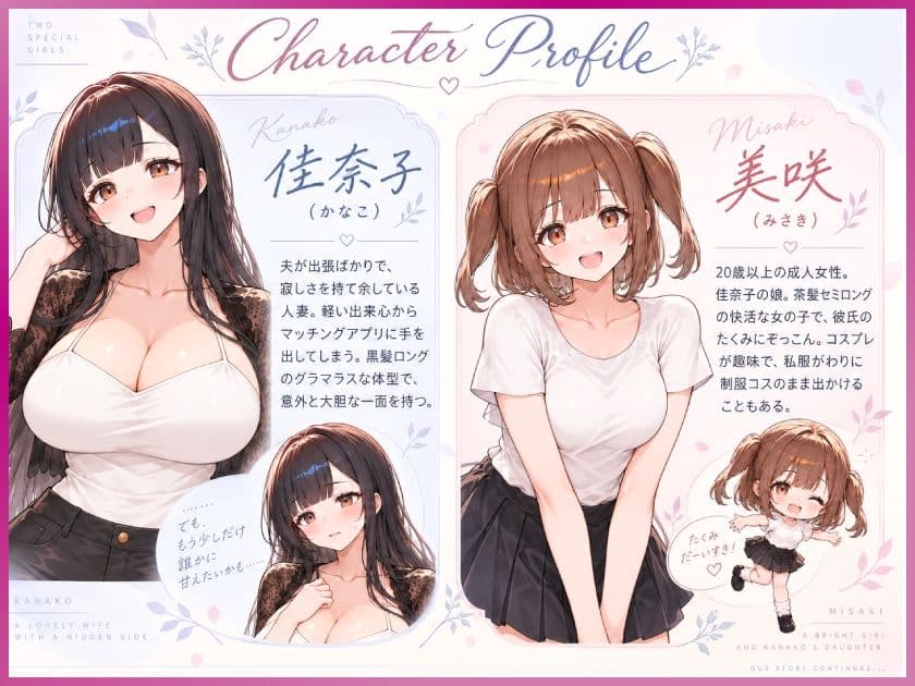 彼女のママとマッチングアプリで会ったら、母娘どっちもヤらせてくれた話 サンプル1