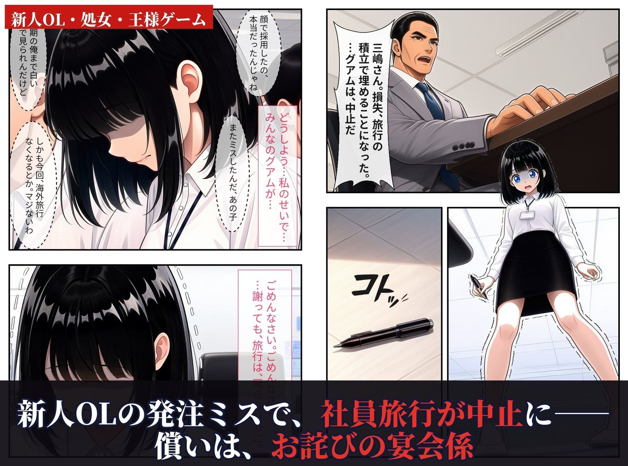 発注ミスした新人OL、お詫びの宴会で’教育’される〜断れない王様ゲームで処女を捧げる〜 サンプル1