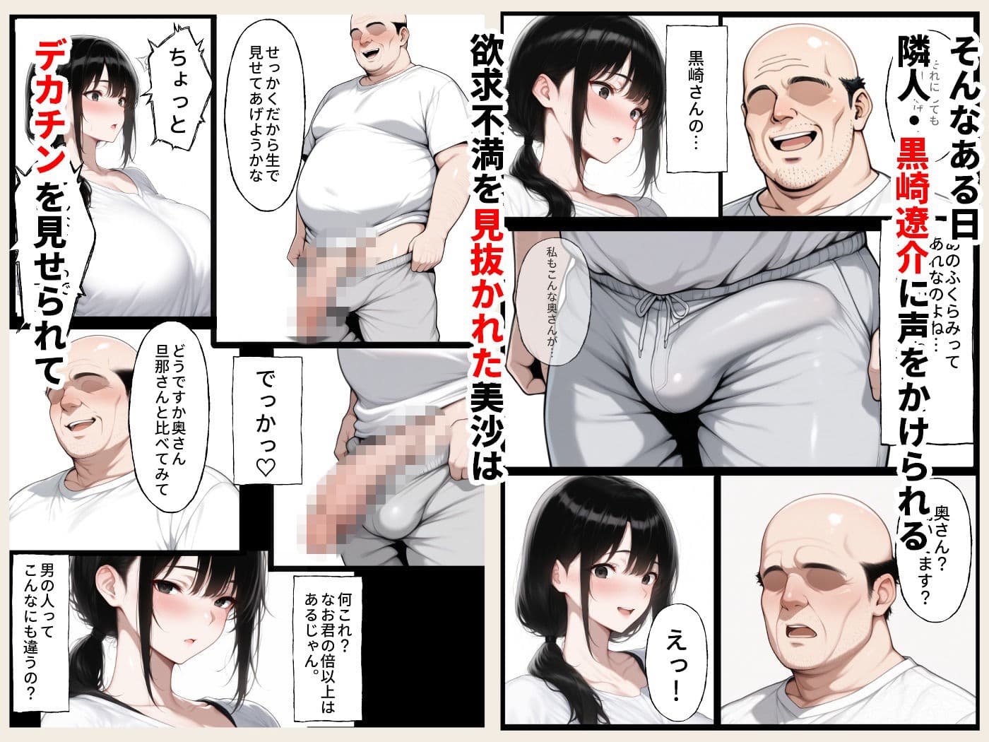 隣の人妻をデカチンで寝取る サンプル2