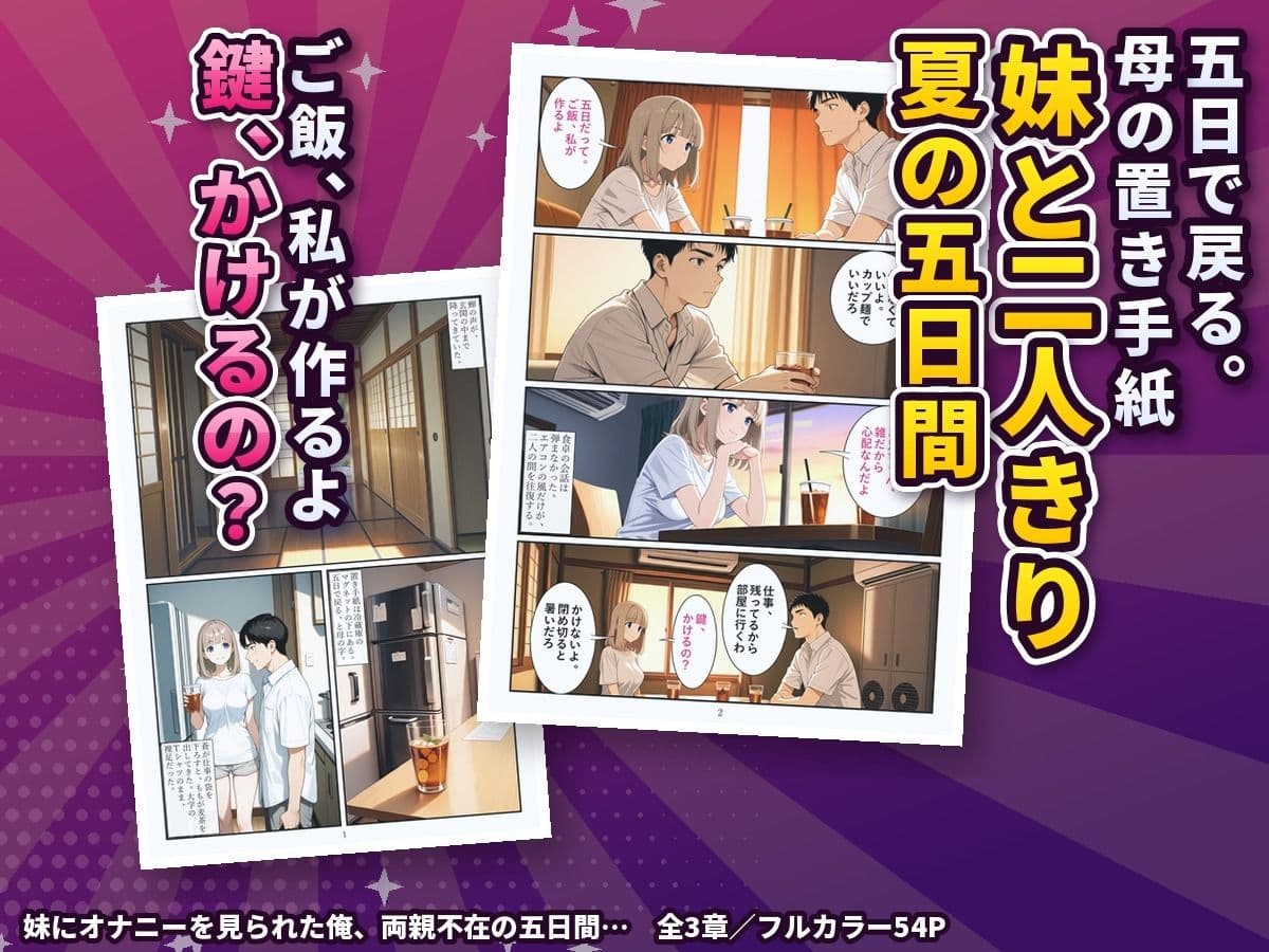 妹にオナニーを見られた俺、両親不在の五日間「中でいいよ」と家じゅうで生中出しをねだられた話 サンプル1