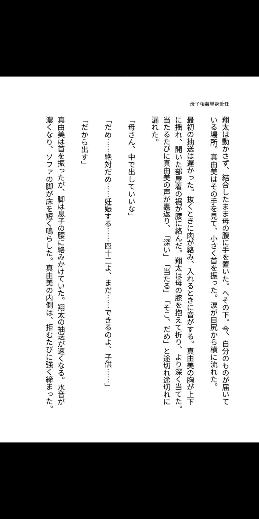 母子相姦――単身赴任の家で、母は息子に孕まされる サンプル1