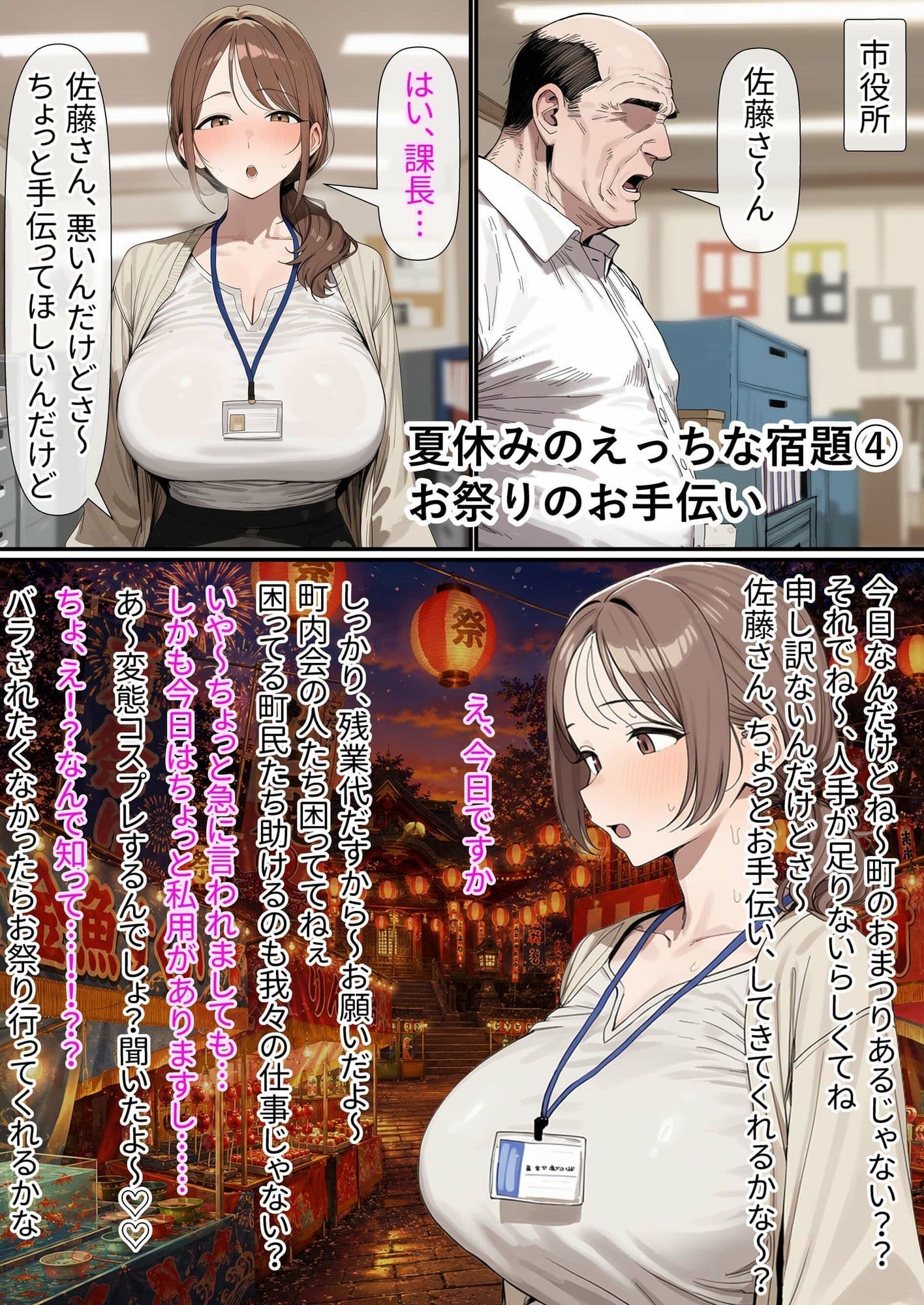 常識改変済み  全員巨乳の総勢14キャラとのえっちな夏休みの宿題 サンプル7