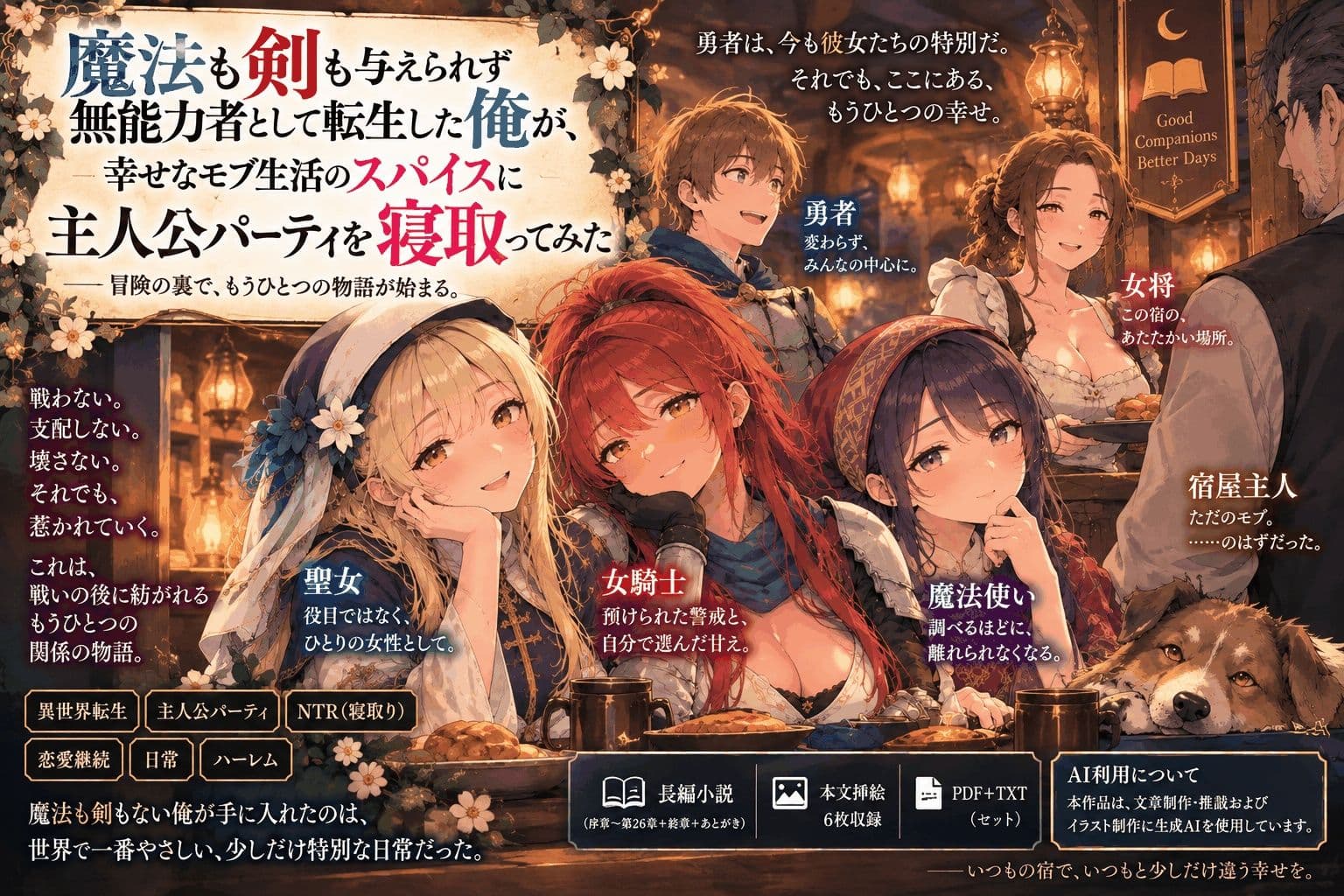 魔法も剣も与えられず無能力者として転生した俺が、幸せなモブ生活のスパイスに主人公パーティを寝取ってみた サンプル1