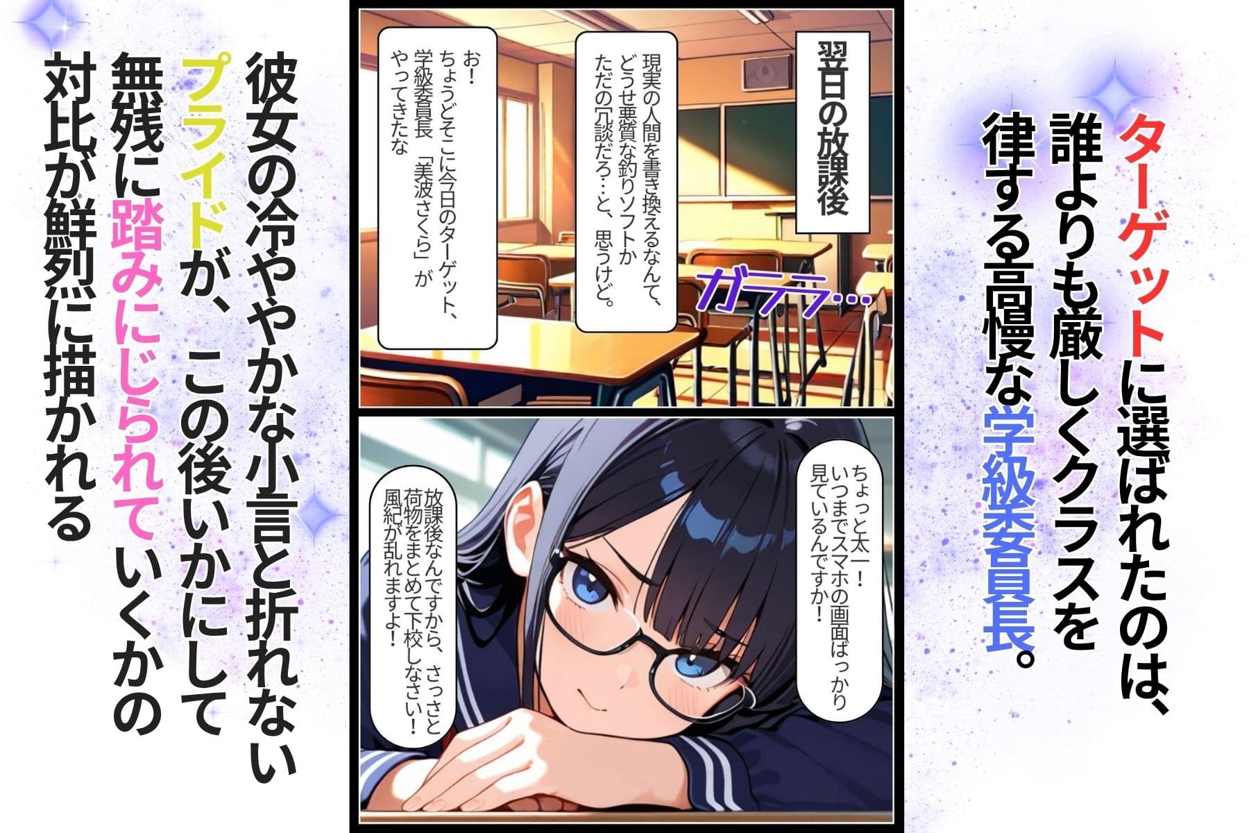 脳内操作アプリで真面目委員長を強●メスギャルペット化する件 サンプル3