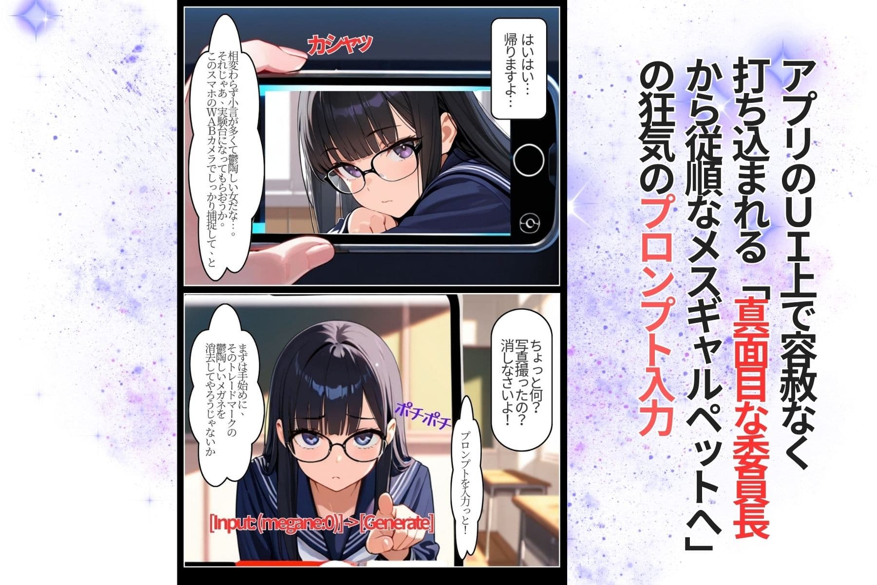 脳内操作アプリで真面目委員長を強●メスギャルペット化する件 サンプル4