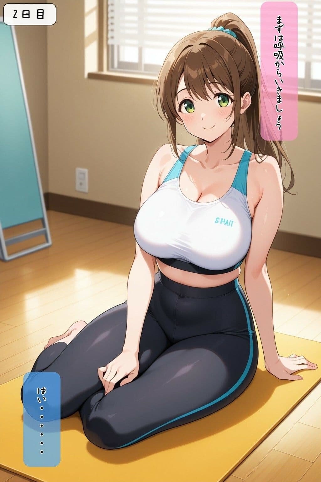 巨乳ヨガインストラクターのマンツーマンレッスンがエロすぎる件 サンプル4