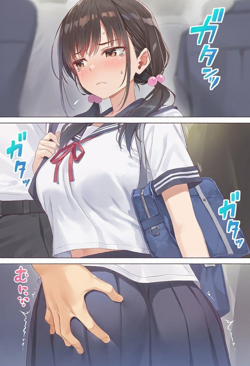 爆乳おさげちゃんの学園性活〜地獄の通学電車編〜 サンプル2