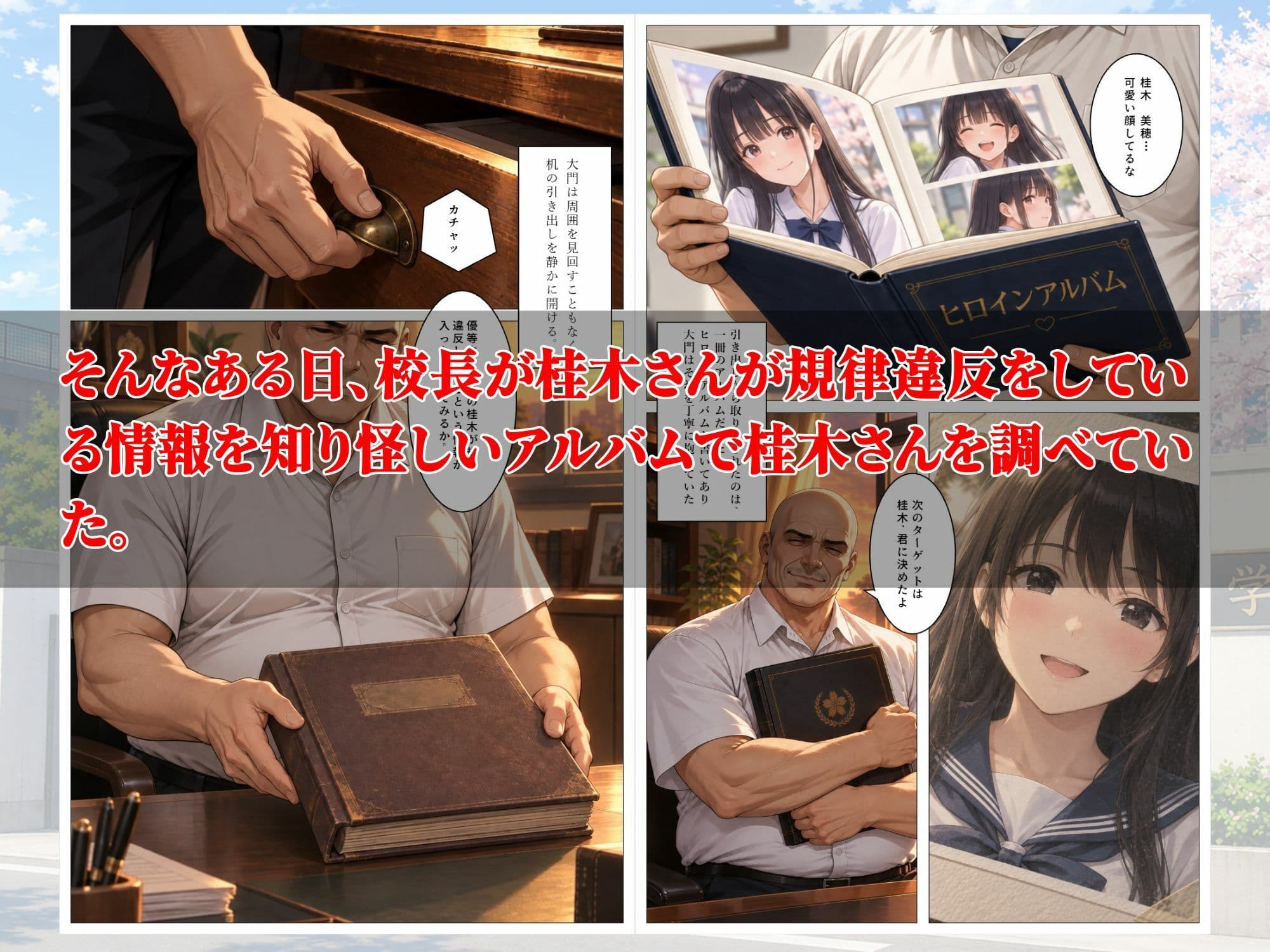 童貞のボクが大好きな優等生ヒロインを目の前で校長に弱みを握られNTRされた話〜桂木 美穂編 サンプル3