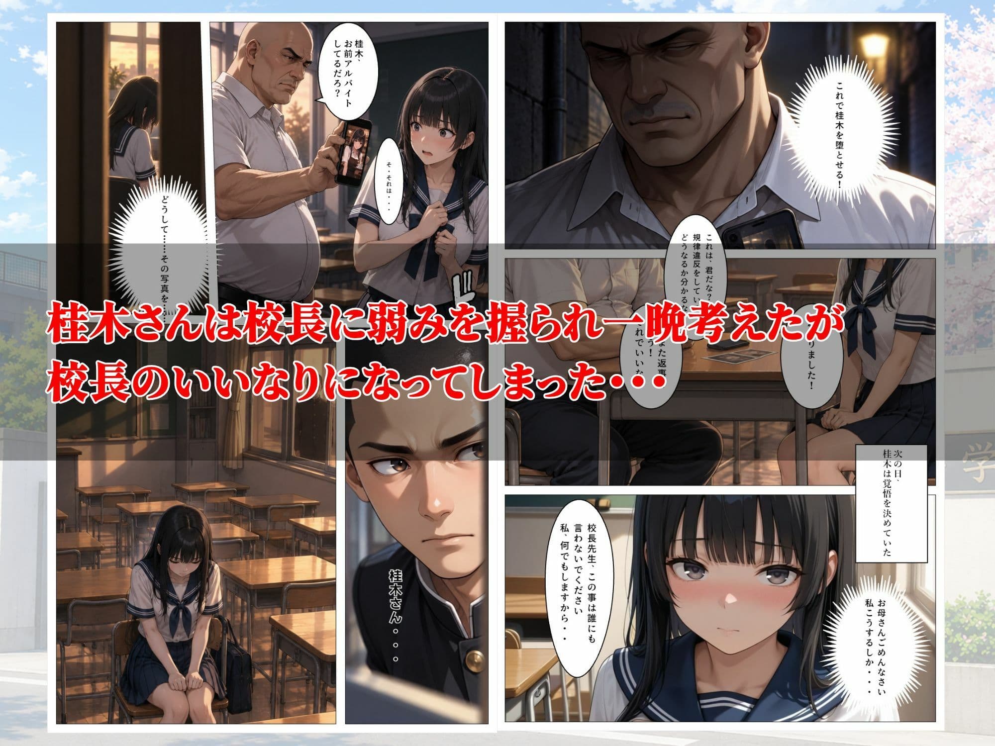 童貞のボクが大好きな優等生ヒロインを目の前で校長に弱みを握られNTRされた話〜桂木 美穂編 サンプル5