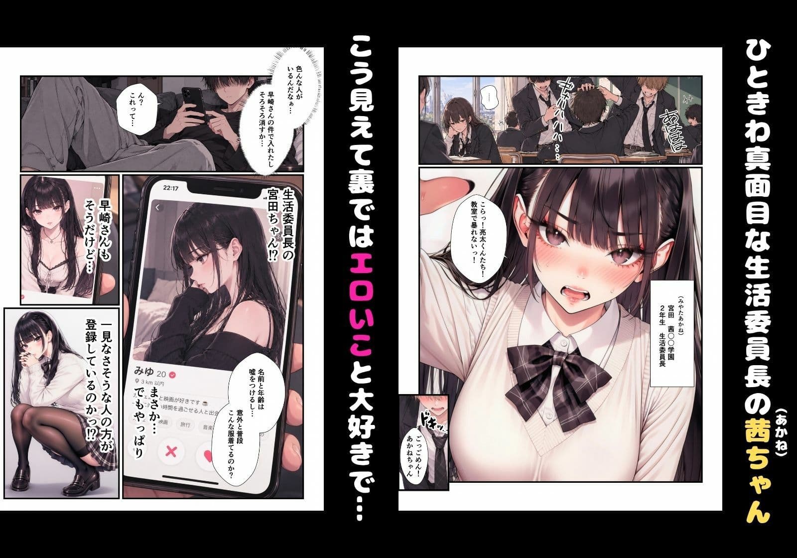 学園の憧れ委員長とクールギャルが隠れビッチで性処理させてくれる話 サンプル5