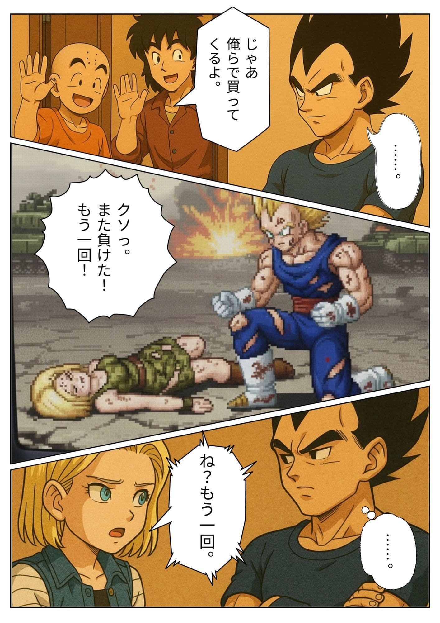 【NTR漫画】部屋飲み二人きりわずかな時間で寝とられる18号 帰宅したクリ○ンの隣で朝までサイヤ人とヤリまくり 1〜3完全版＋特典29枚合計104枚 サンプル1