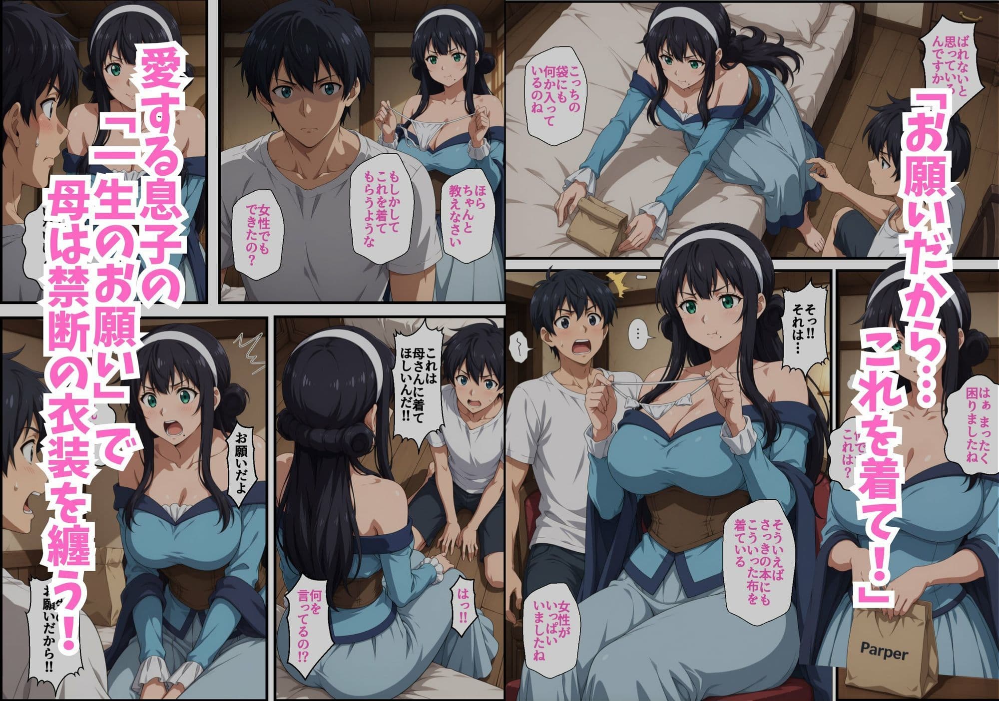 ごぶさた熟れ母に紐ビキニを着せて中出しする話 サンプル1
