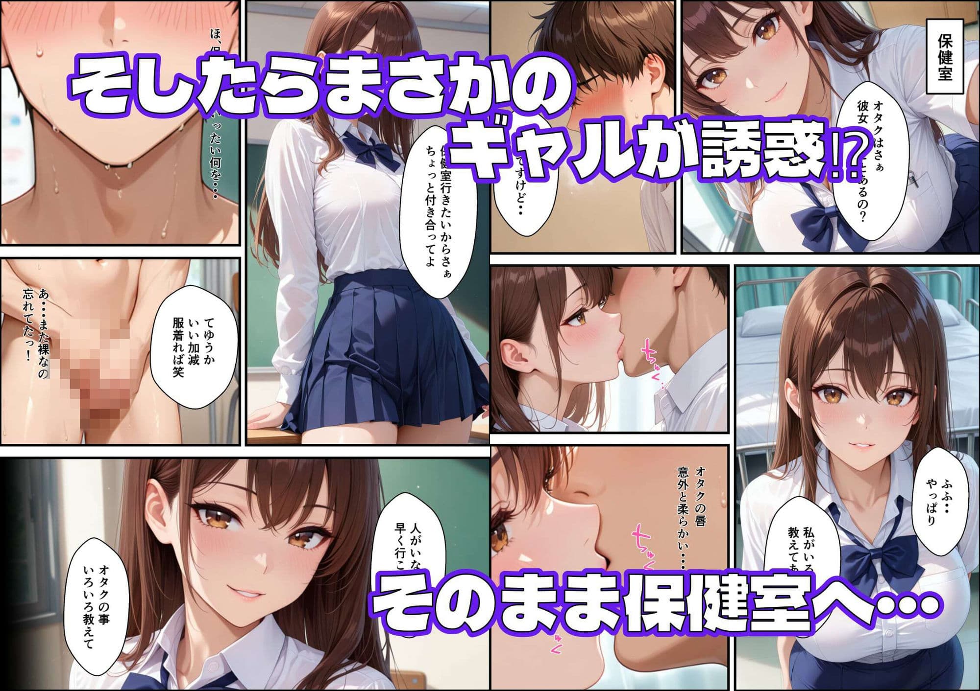 童貞陰キャラオタクが発情？？痴女ギャル達に生中出ししまくる話 サンプル3