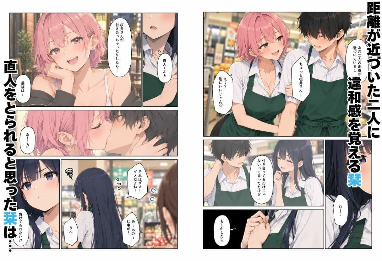 バイト先ハーレム イメチェンしたらギャルと清楚な同僚とえっちな生活になった話 サンプル6