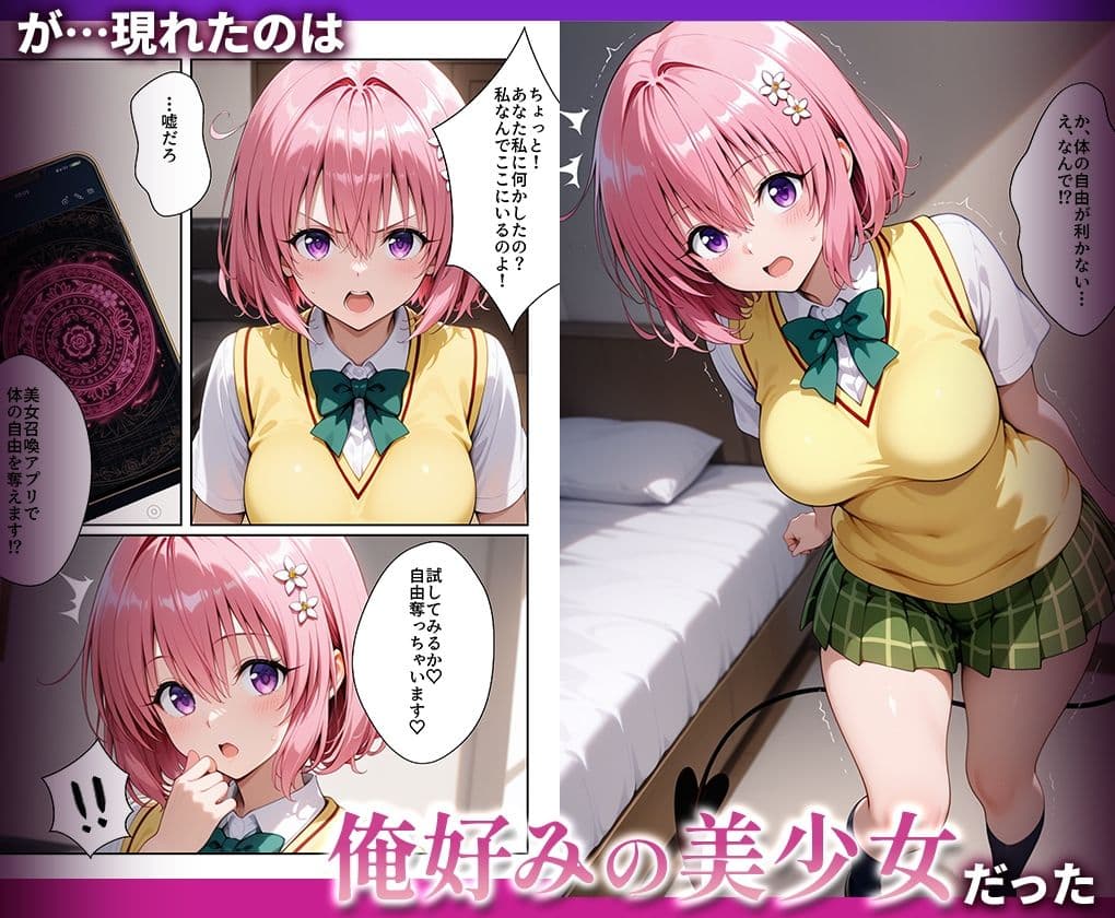 好きな女の子を強●召喚してハメまくっちゃった話_モ○ サンプル2