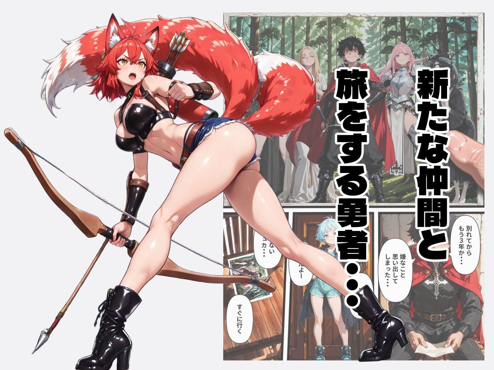 最強勇者が最弱触手使いにパーティ全員NTRれるII〜獣人弓手堕落編〜 サンプル2