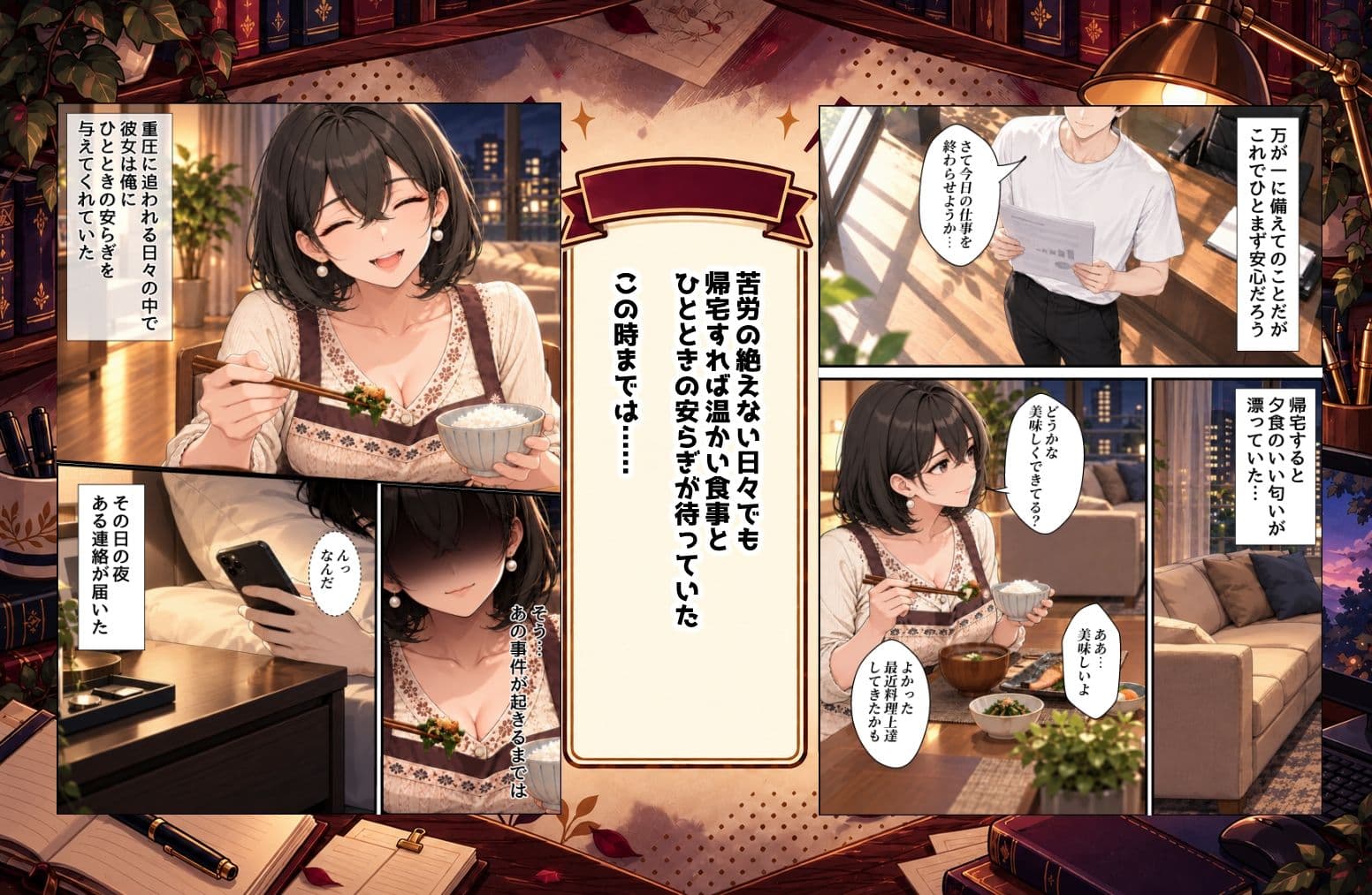 夫が働いている部屋で浮気ックスは最高に気持ちいぃ... サンプル3