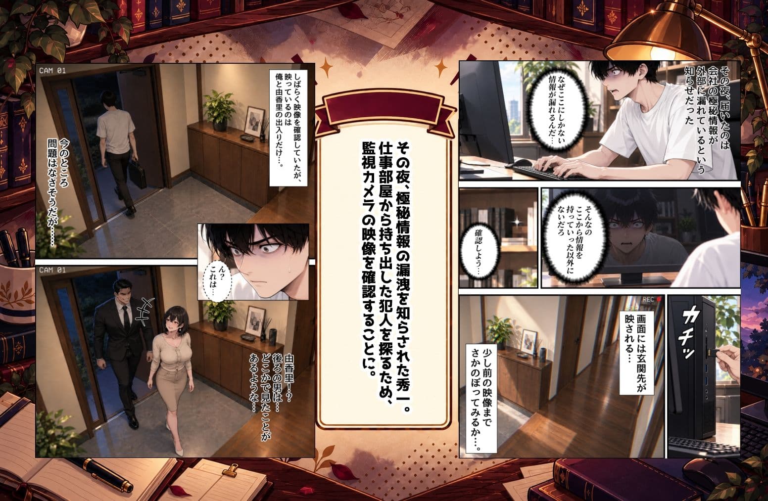 夫が働いている部屋で浮気ックスは最高に気持ちいぃ... サンプル4