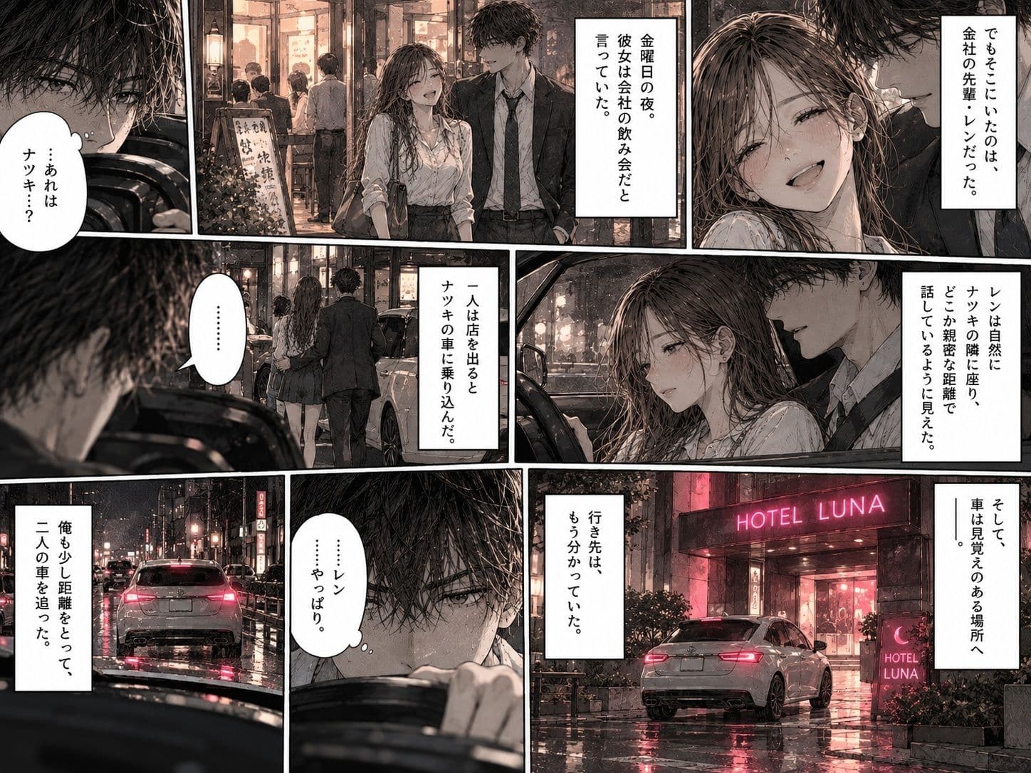 『彼女のカーナビに、毎週同じホテルの履歴が残っていた。』 サンプル3