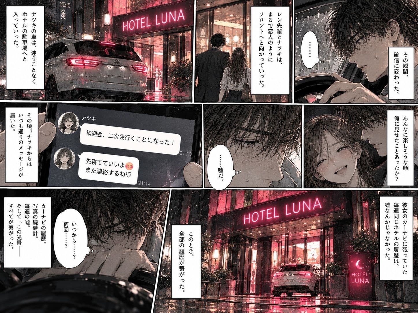 『彼女のカーナビに、毎週同じホテルの履歴が残っていた。』 サンプル5
