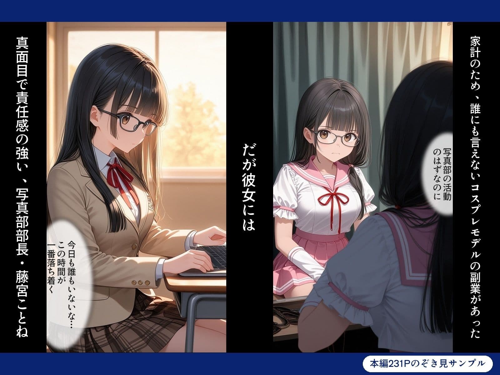 巨乳写真部部長の弱みを握ったら、写真部の準備室でこっそり完堕ちしてくれた話 サンプル3