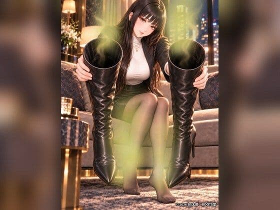 「そんなにブーツの匂いが好きなら嗅がせてあげる（はーと）」美人女上司に激臭ニーハイブーツで朝まで責められた出張の夜 サンプル3