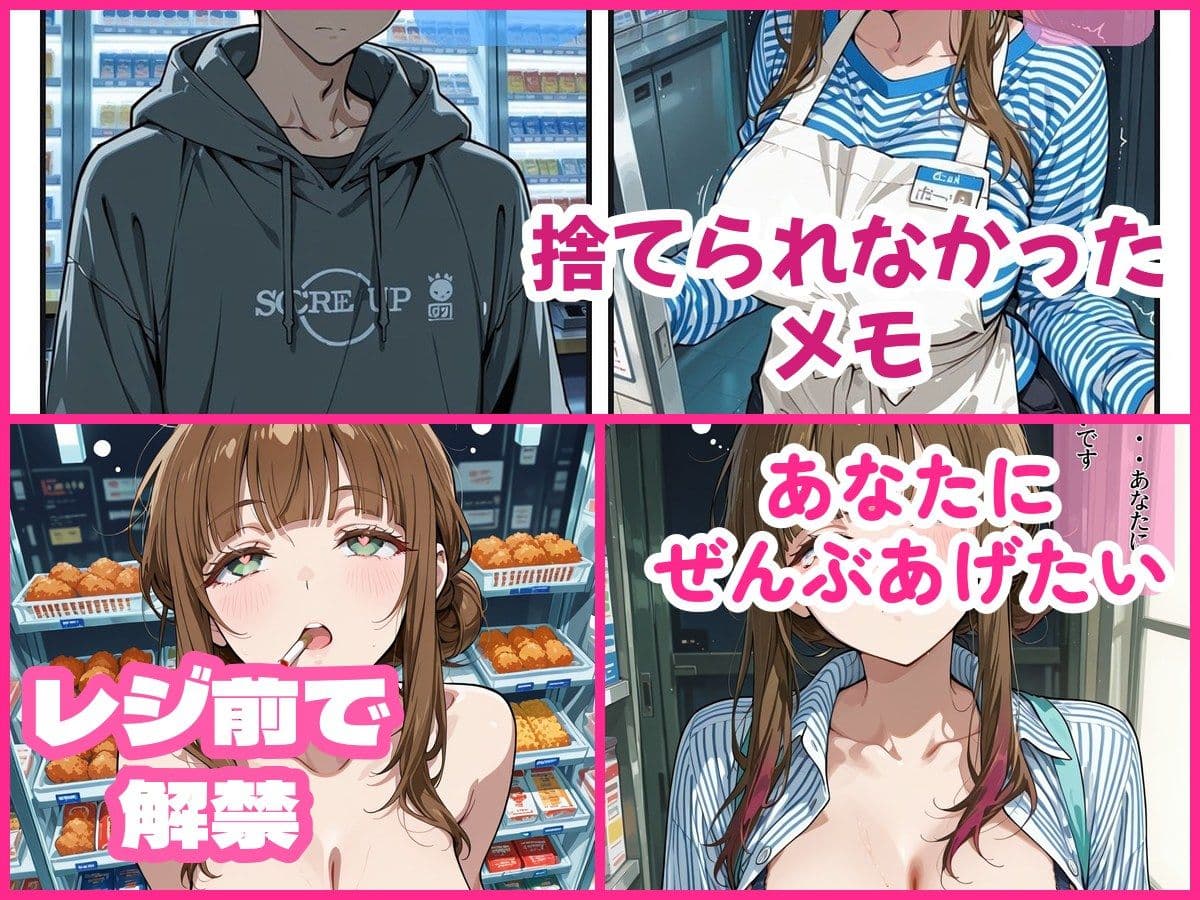深夜のコンビニは裏〇俗  巨乳コンビニ店員の裏の顔 サンプル3