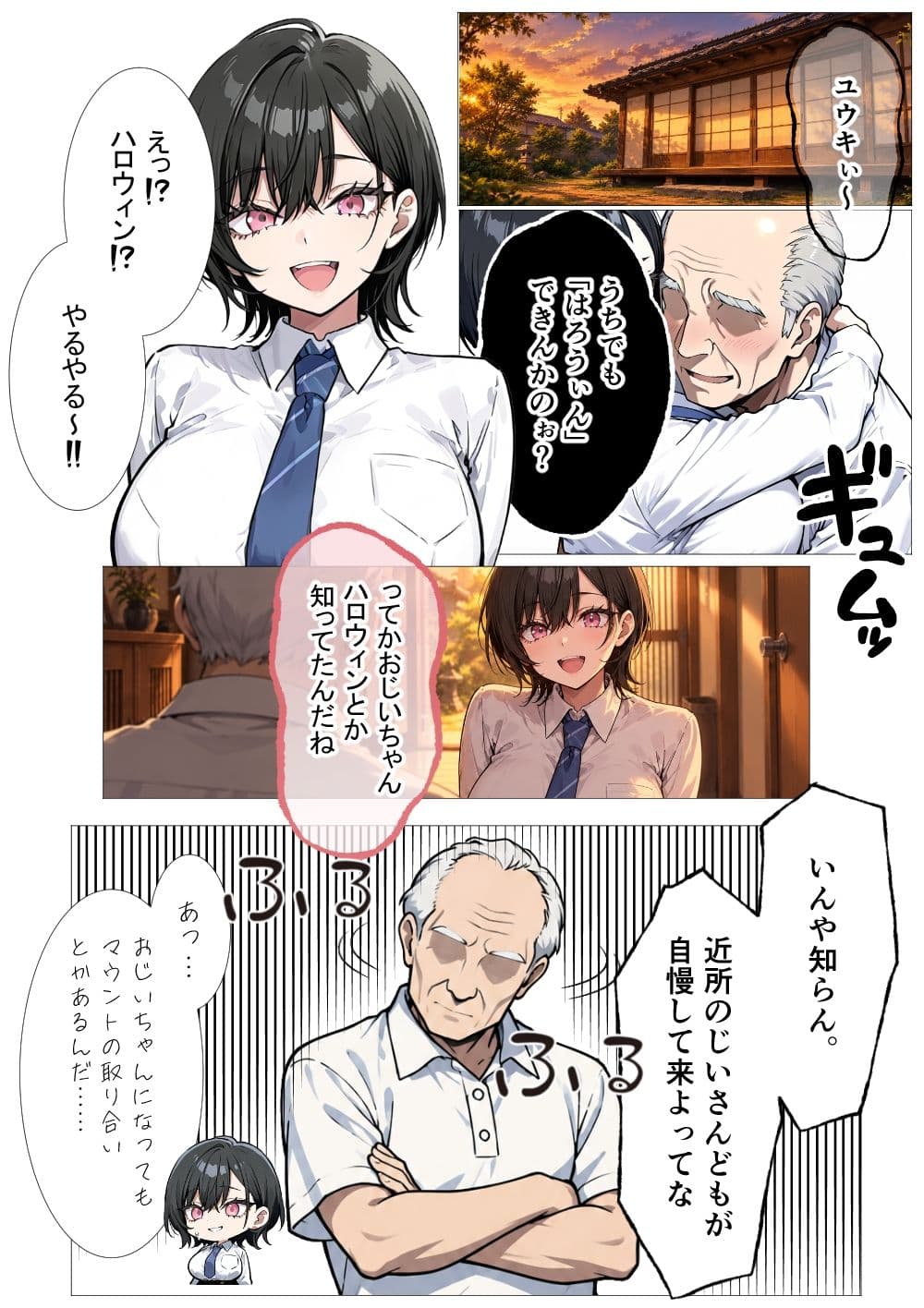 孕トモ-親友とエロジジイのハロウィンナイト- サンプル1