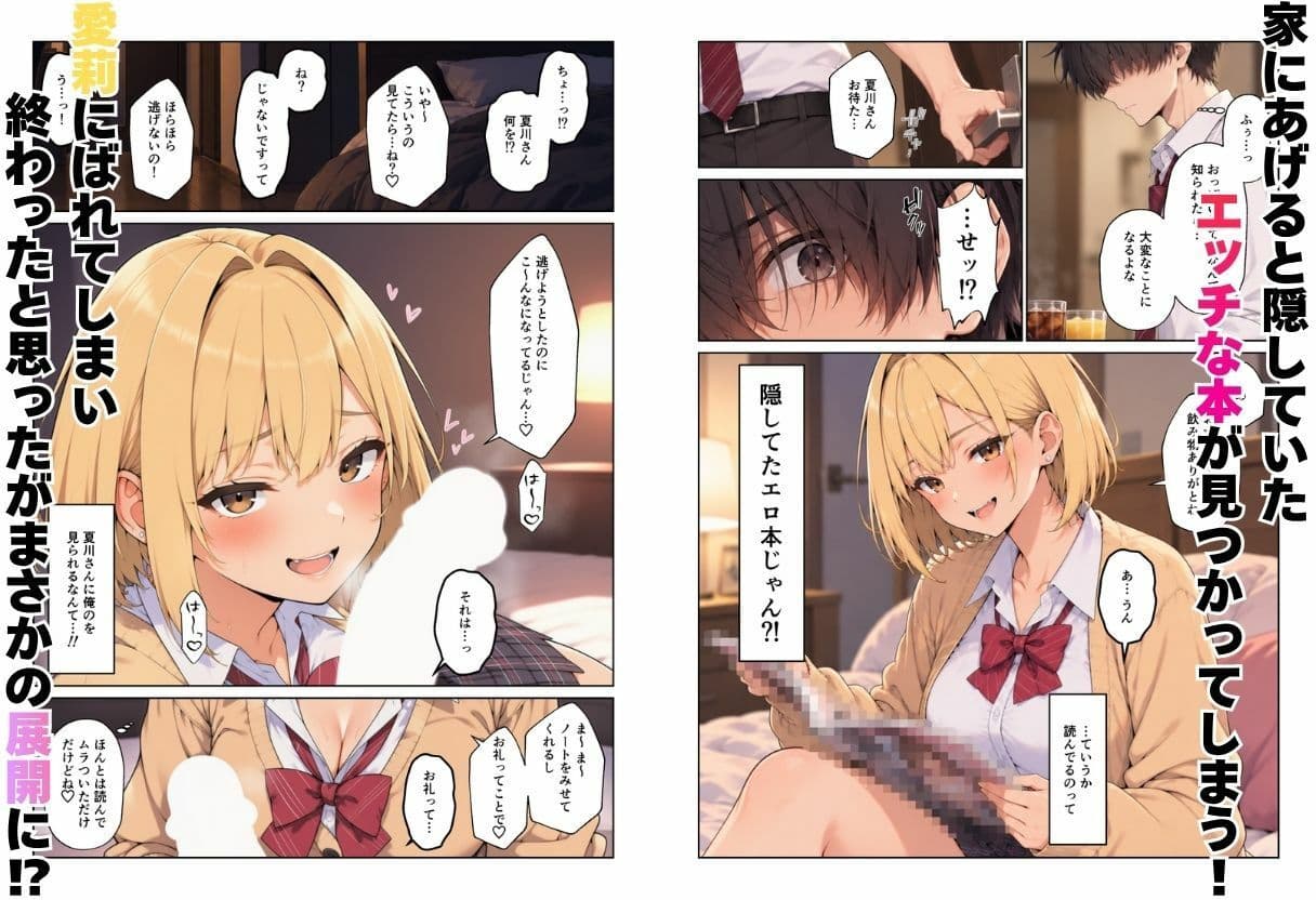 ギャルハーレム ノートを貸したら同級生金髪・銀髪ギャルとえっちな学校生活になった話 サンプル3
