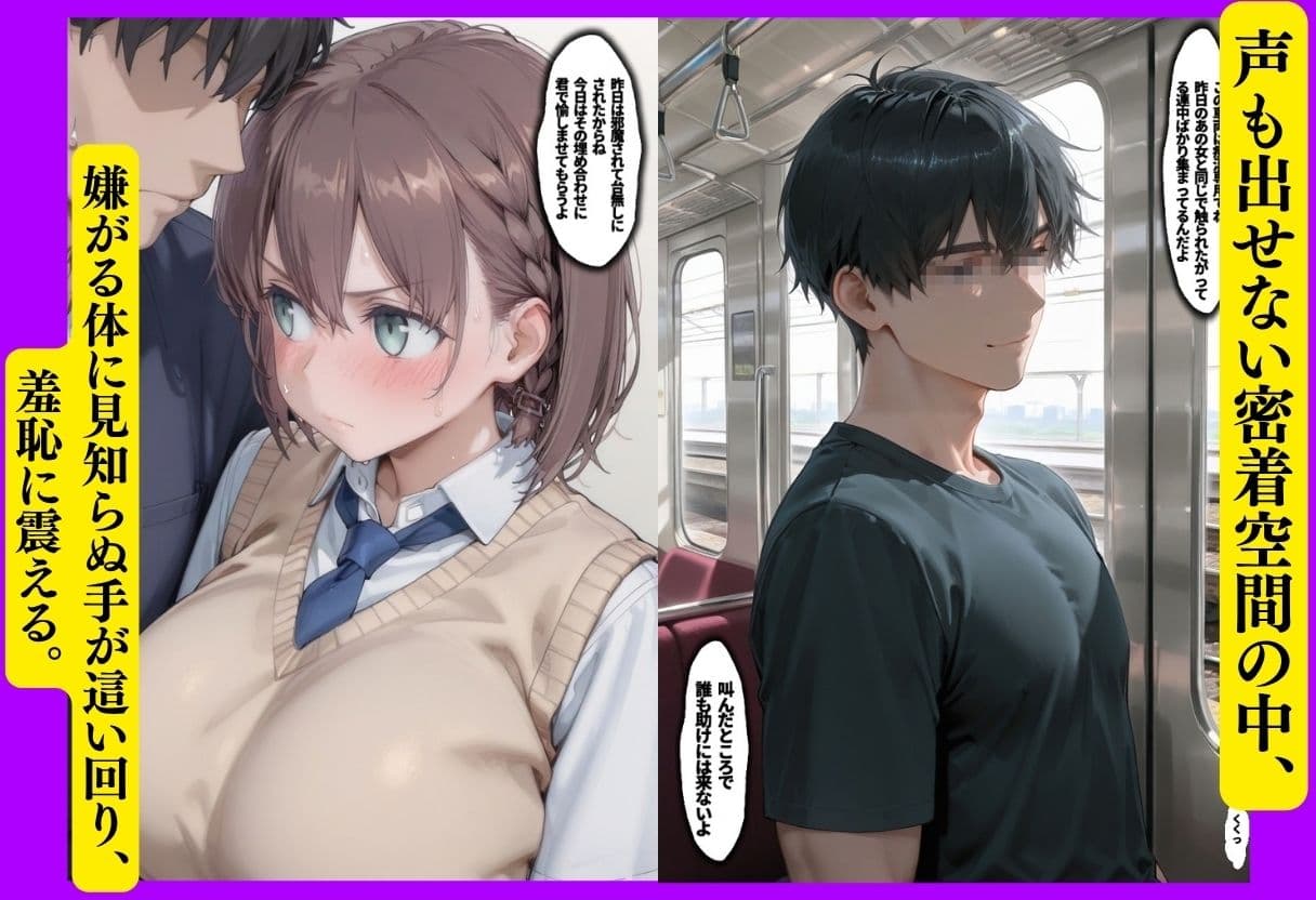 たわわ痴●堕ち 〜満員電車で正義感が仇になった女〜 サンプル4