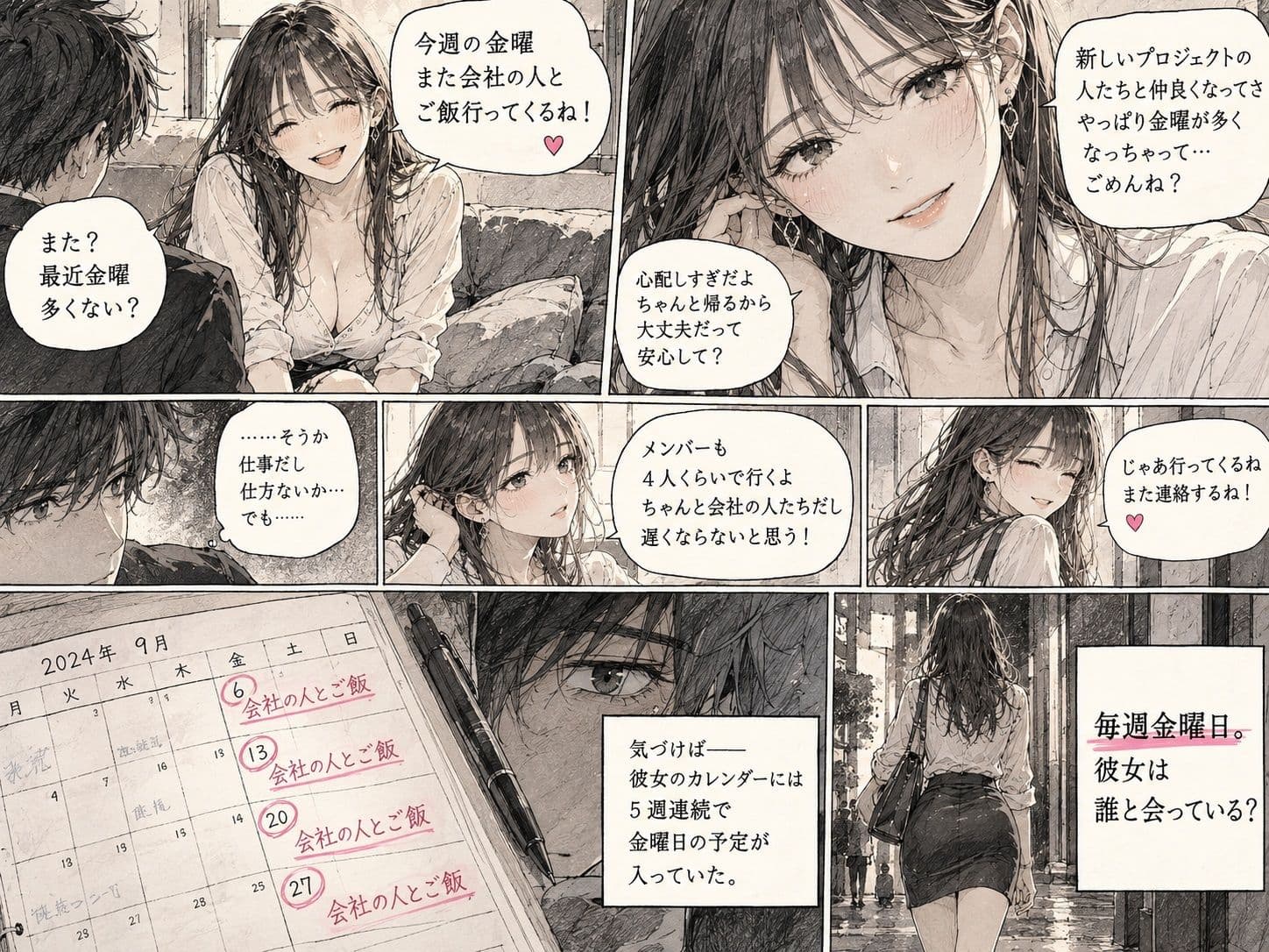 浮気探偵団、現場潜入。――彼女が毎週通うホテルの部屋まで追いかけた。 サンプル1