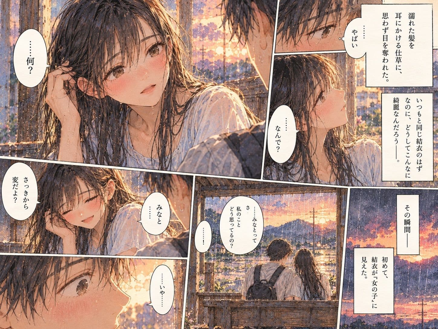 雨宿り、幼なじみが女になった。〜濡れた彼女と二人きりになった夏の夕暮れ〜 サンプル3