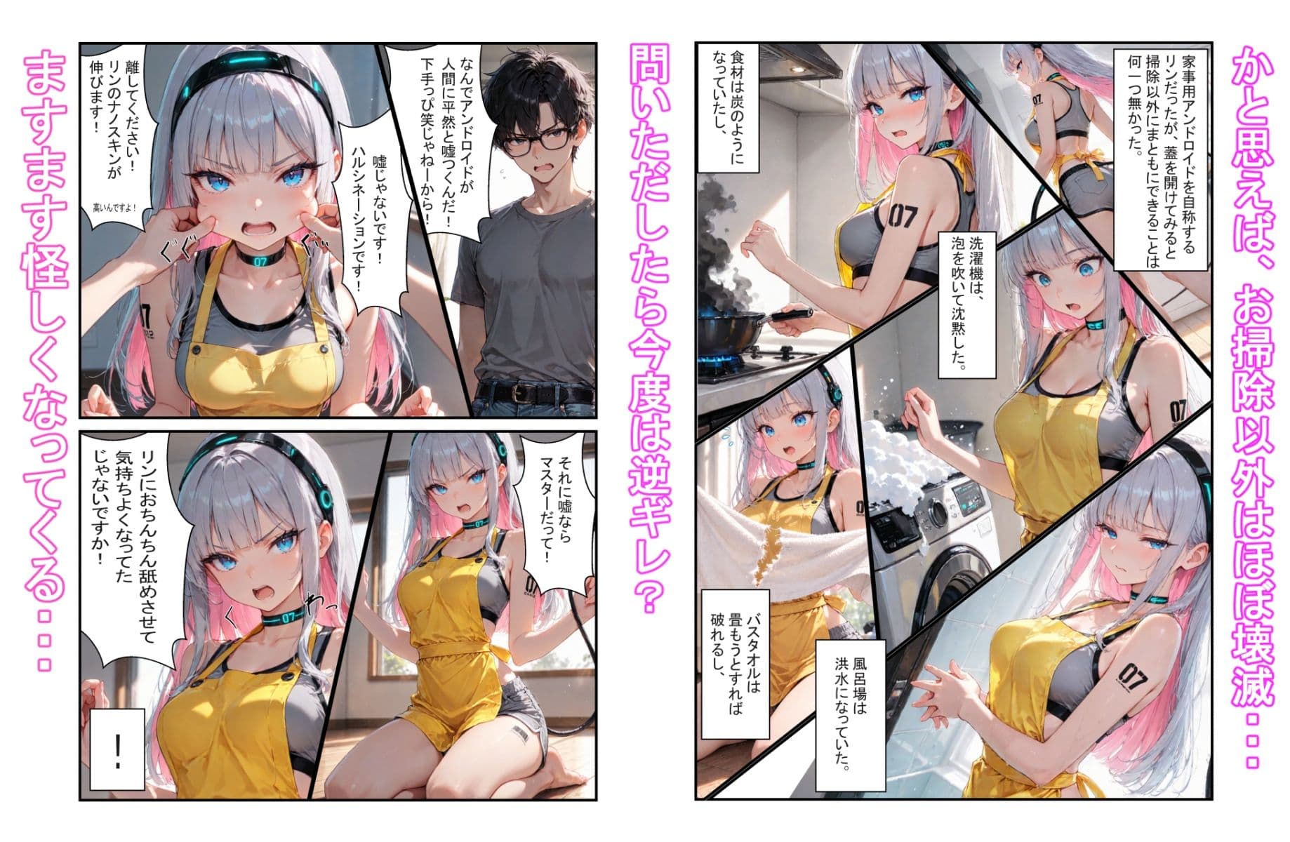 安売りで買った家事用アンドロイドが実は型落ちセクサロイドに雑に家事アプリをインストールしただけってふざけんじゃねーよ サンプル3