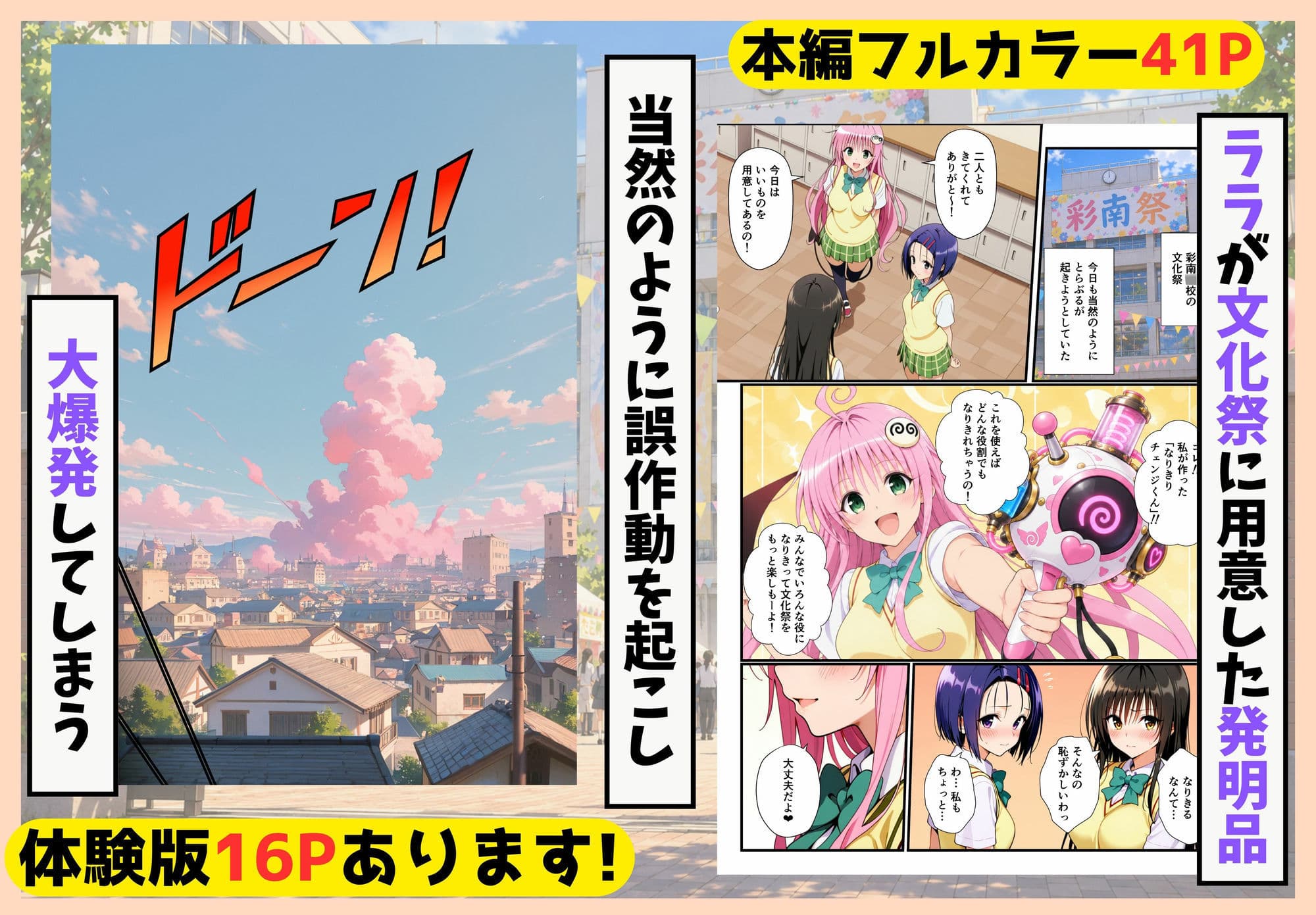 【ToL〇VEる】文化祭でララの発明品が暴走してイチャラブ生ハメしちゃった話【古〇川・西〇寺】 サンプル1