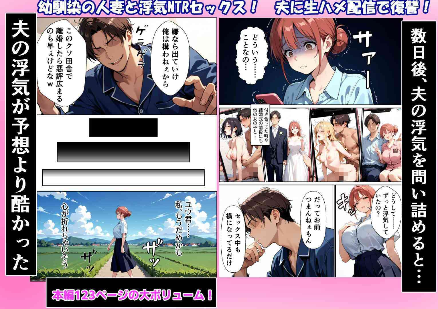 幼馴染がクズ男と結婚して人妻になってたから童貞だけど寝取ることにした サンプル8