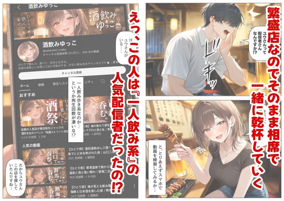 居酒屋で相席した気さくなお姉さん サンプル2